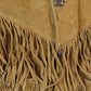 Vintage 1970s Leather Western Fringe Jacket Made In USA from propervintagecanada