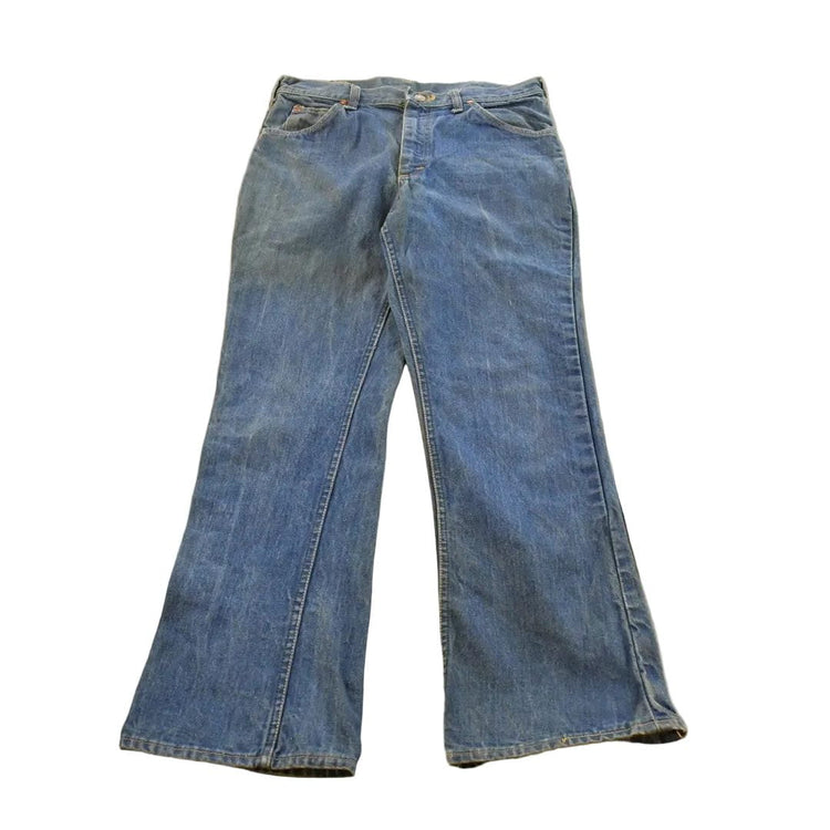 Vintage 1970s Lee Bell Bottom Flare Denim Jeans Men's 31 x 29 from propervintagecanada