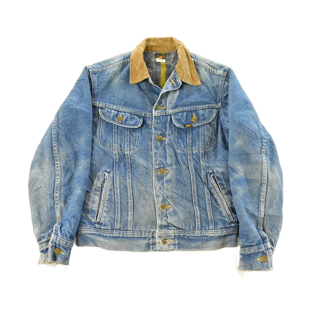 Vintage 1970s Lee Blanket Lined Denim Jean Trucker Jacket Men's Small from propervintagecanada