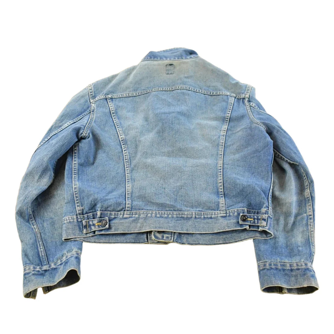 Vintage 1970s Lee Denim Jean Trucker Jacket Men's S-M from propervintagecanada