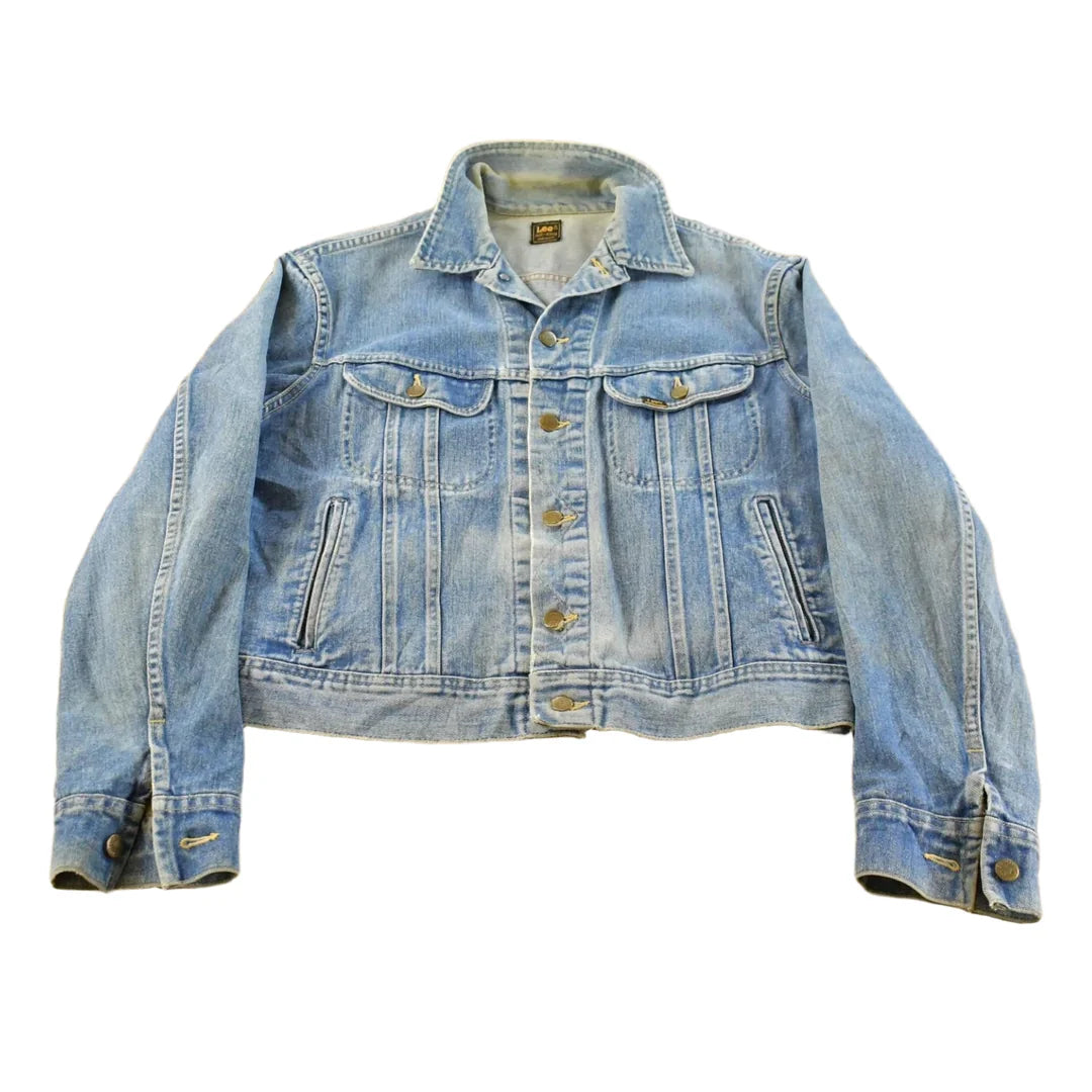 Vintage 1970s Lee Denim Jean Trucker Jacket Men's S-M from propervintagecanada