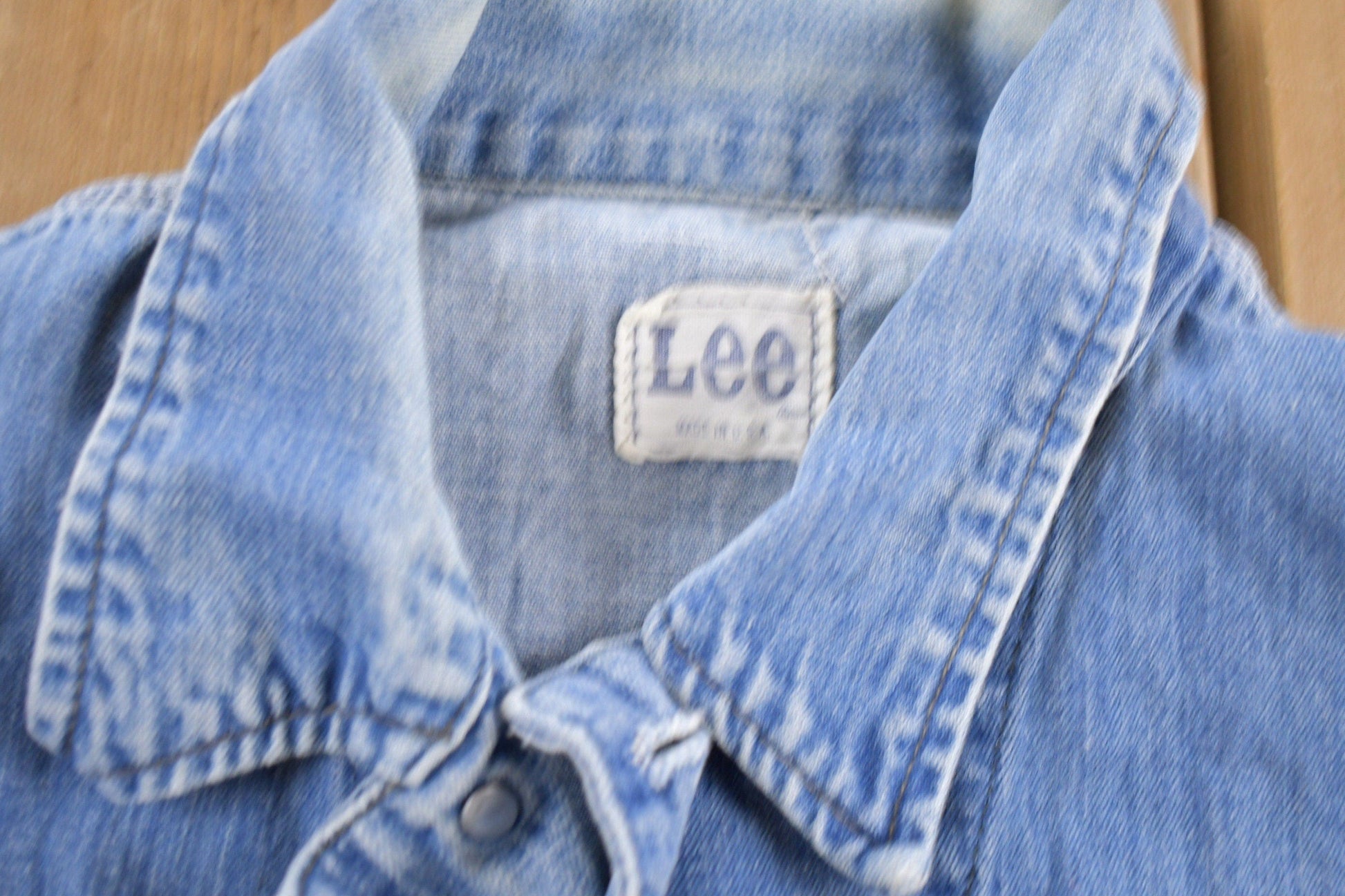 Vintage 1970s Lee Denim Jean Vest Men's Medium from propervintagecanada