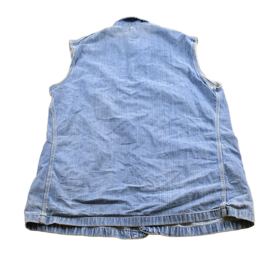 Vintage 1970s Lee Denim Jean Vest Men's Medium from propervintagecanada