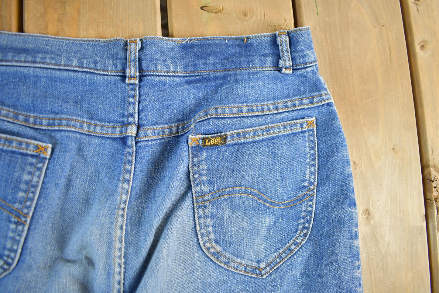 Vintage 1970s Lee Distressed Denim Jeans Men's 29 x 26 from propervintagecanada