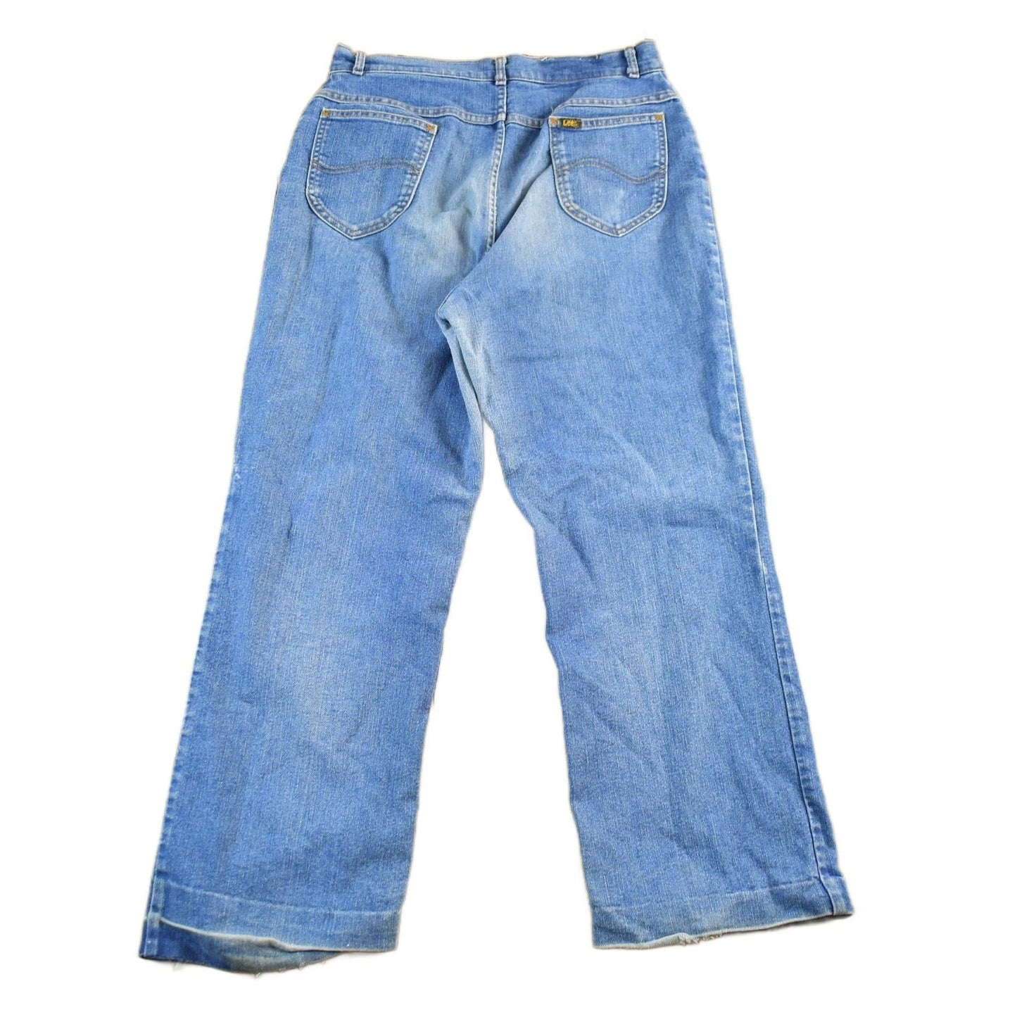 Vintage 1970s Lee Distressed Denim Jeans Men's 29 x 26 from propervintagecanada