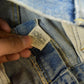 Vintage 1970s Lee Distressed Flare Denim Jeans Men's 30 x 31 from propervintagecanada