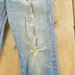 Vintage 1970s Lee Distressed Flare Denim Jeans Men's 30 x 31 from propervintagecanada