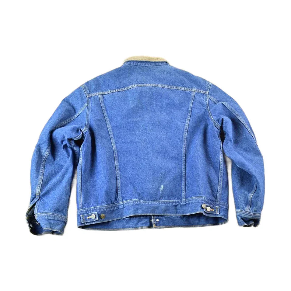 Vintage 1970s Lee Storm Riders Lined Jean Jacket Men's Large from propervintagecanada