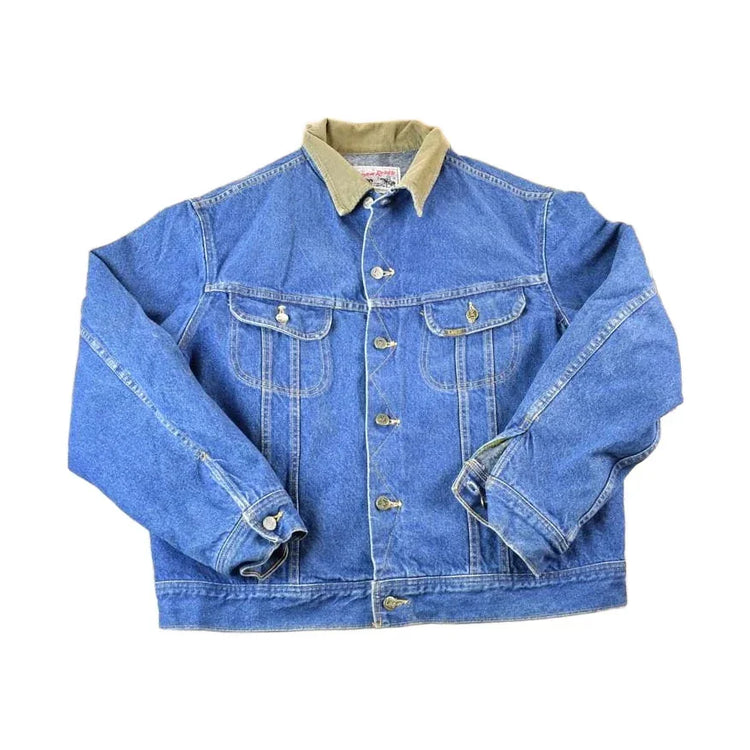 Vintage 1970s Lee Storm Riders Lined Jean Jacket Men's Large from propervintagecanada