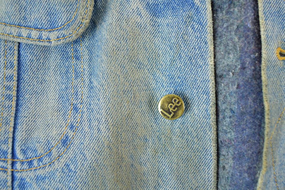 Vintage 1970s Lee Storm Riders Lined Jean Jacket Men's Large from propervintagecanada