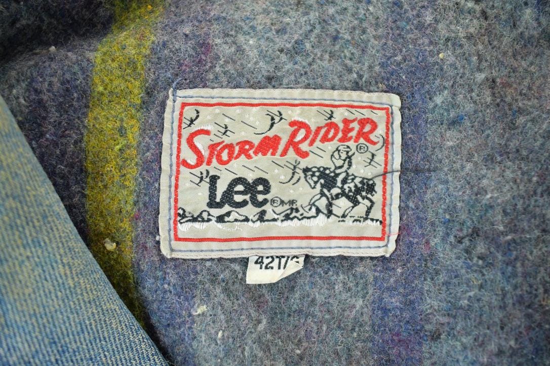 Vintage 1970s Lee Storm Riders Lined Jean Jacket Men's Large from propervintagecanada