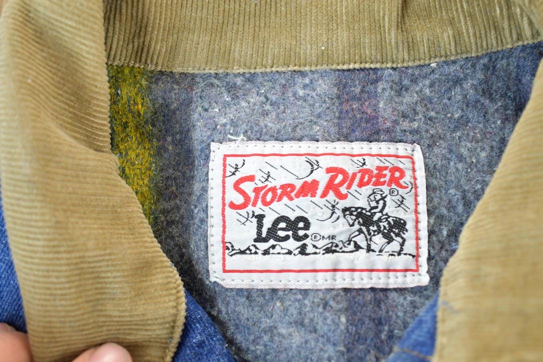 Vintage 1970s Lee Storm Riders Lined Jean Jacket Men's Large from propervintagecanada