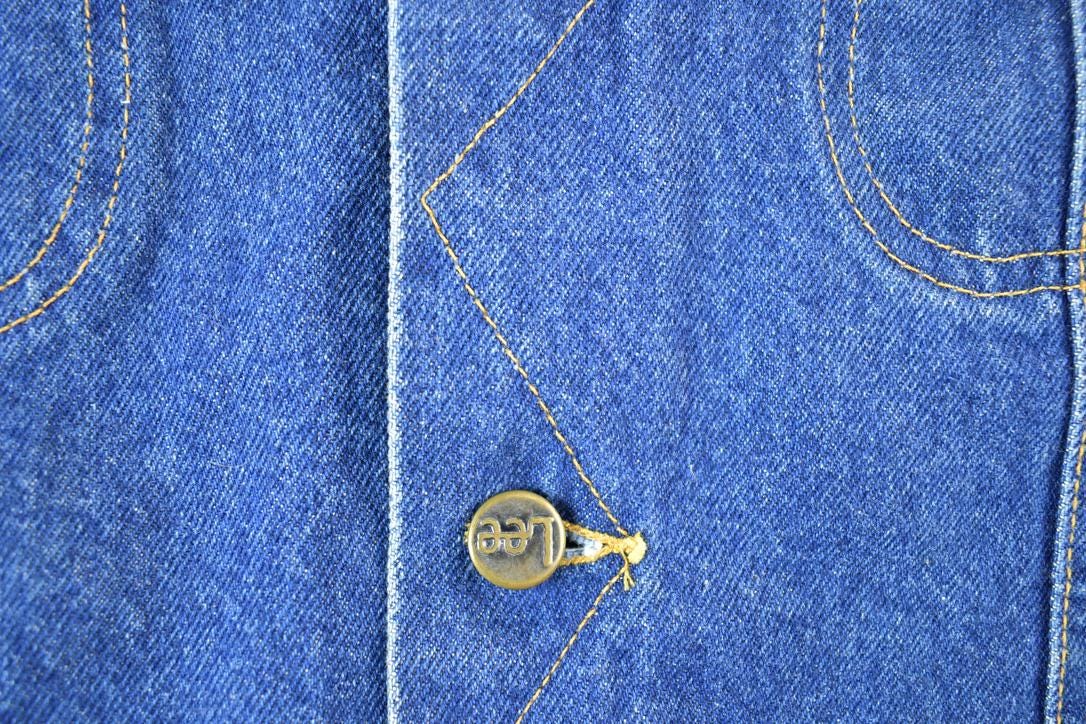 Vintage 1970s Lee Storm Riders Lined Jean Jacket Men's Large from propervintagecanada
