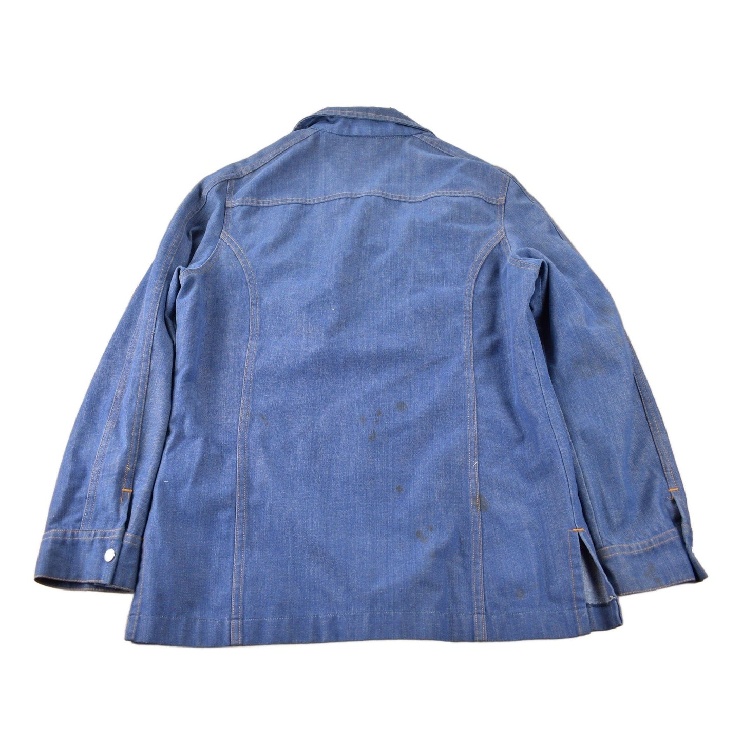 Vintage 1970s Lee Western Style Pearl Snap Button Up Denim Shirt Made in USA Men's L from propervintagecanada