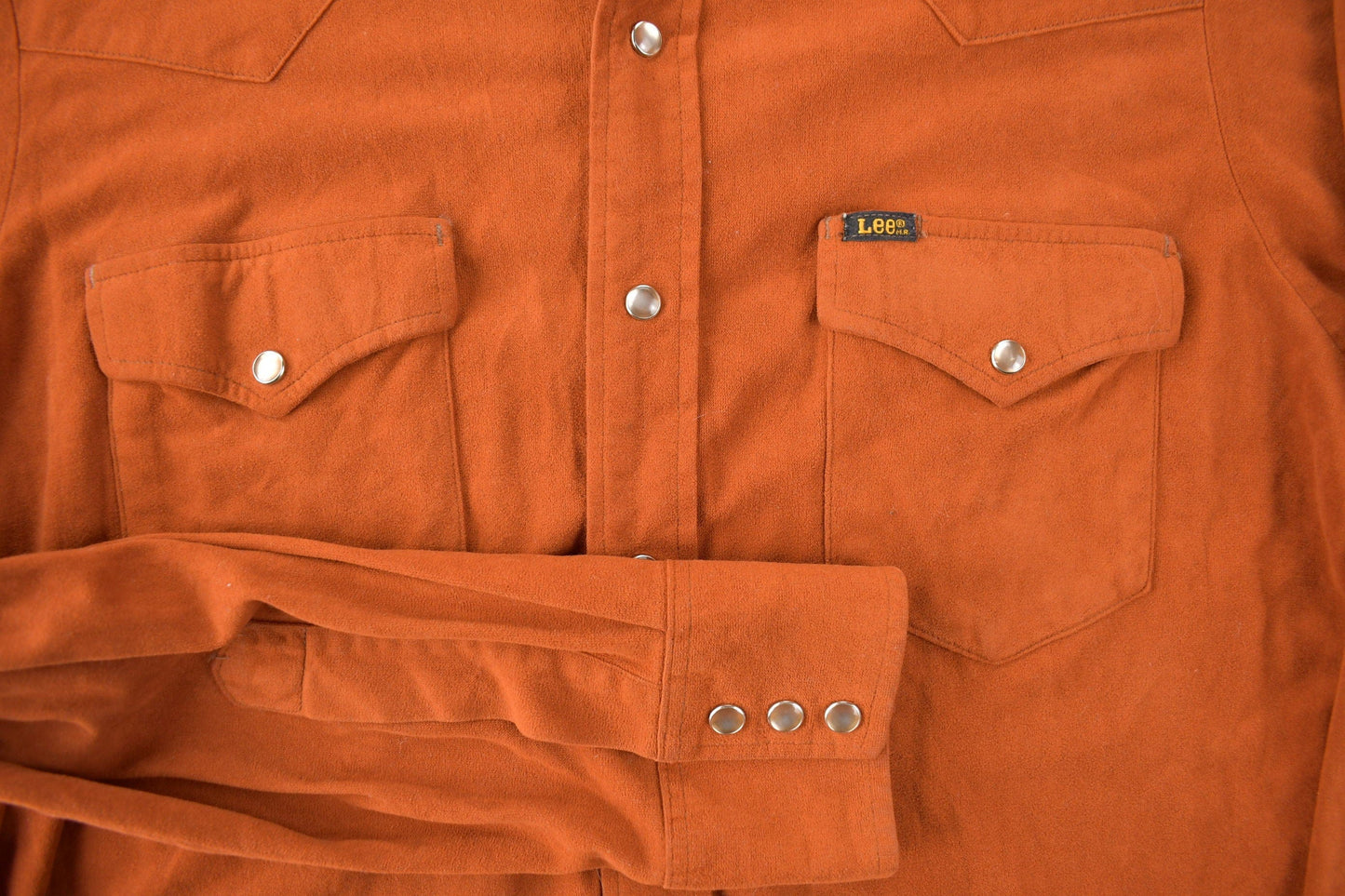 Vintage 1970s Lee Western Style Pearl Snap Button Up Shirt Made in USA Men's L from propervintagecanada