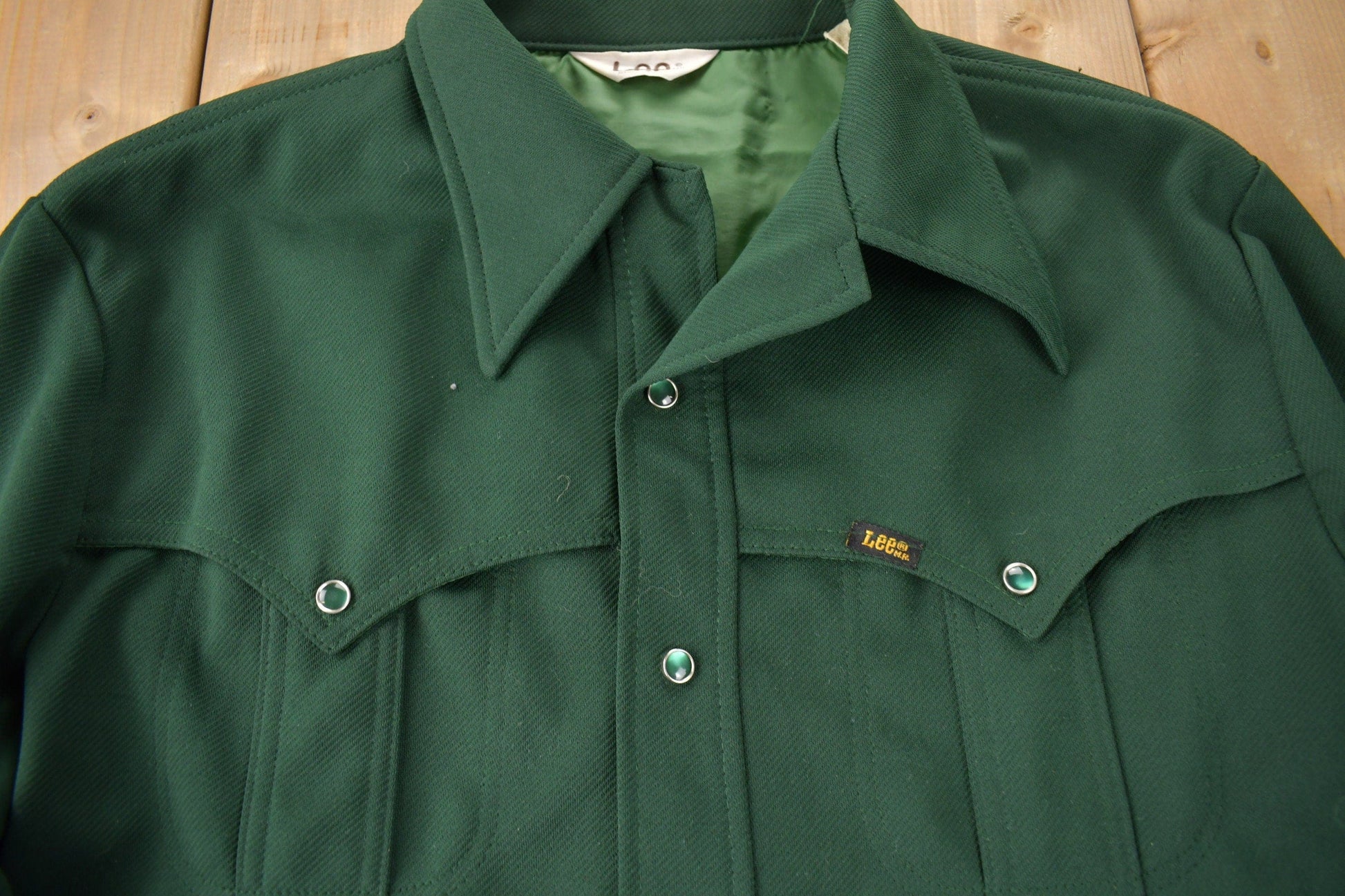 Vintage 1970s Lee Western Style Pearl Snap Button Up Shirt Made in USA Men's Large from propervintagecanada