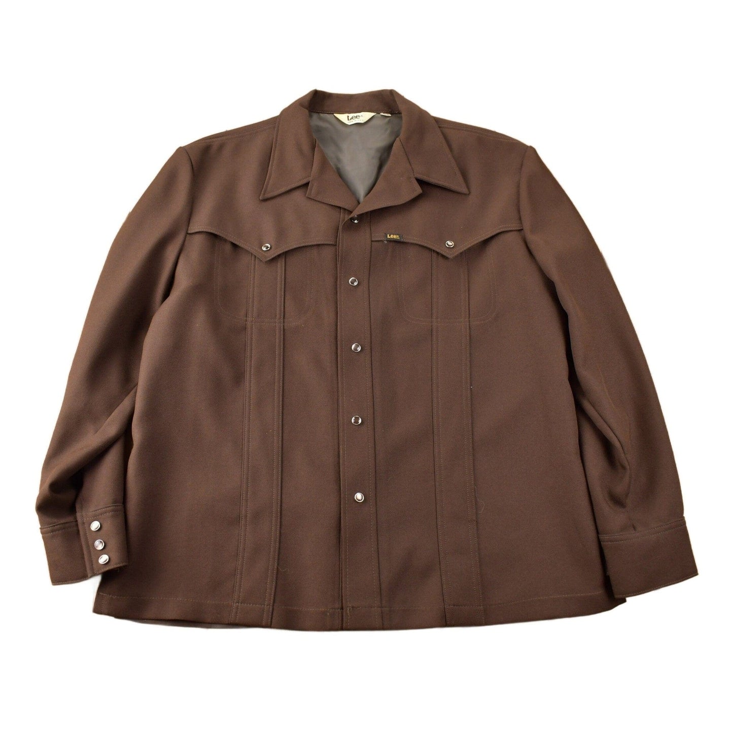 Vintage 1970s Lee Western Style Pearl Snap Button Up Shirt Made in USA Men's XL from propervintagecanada