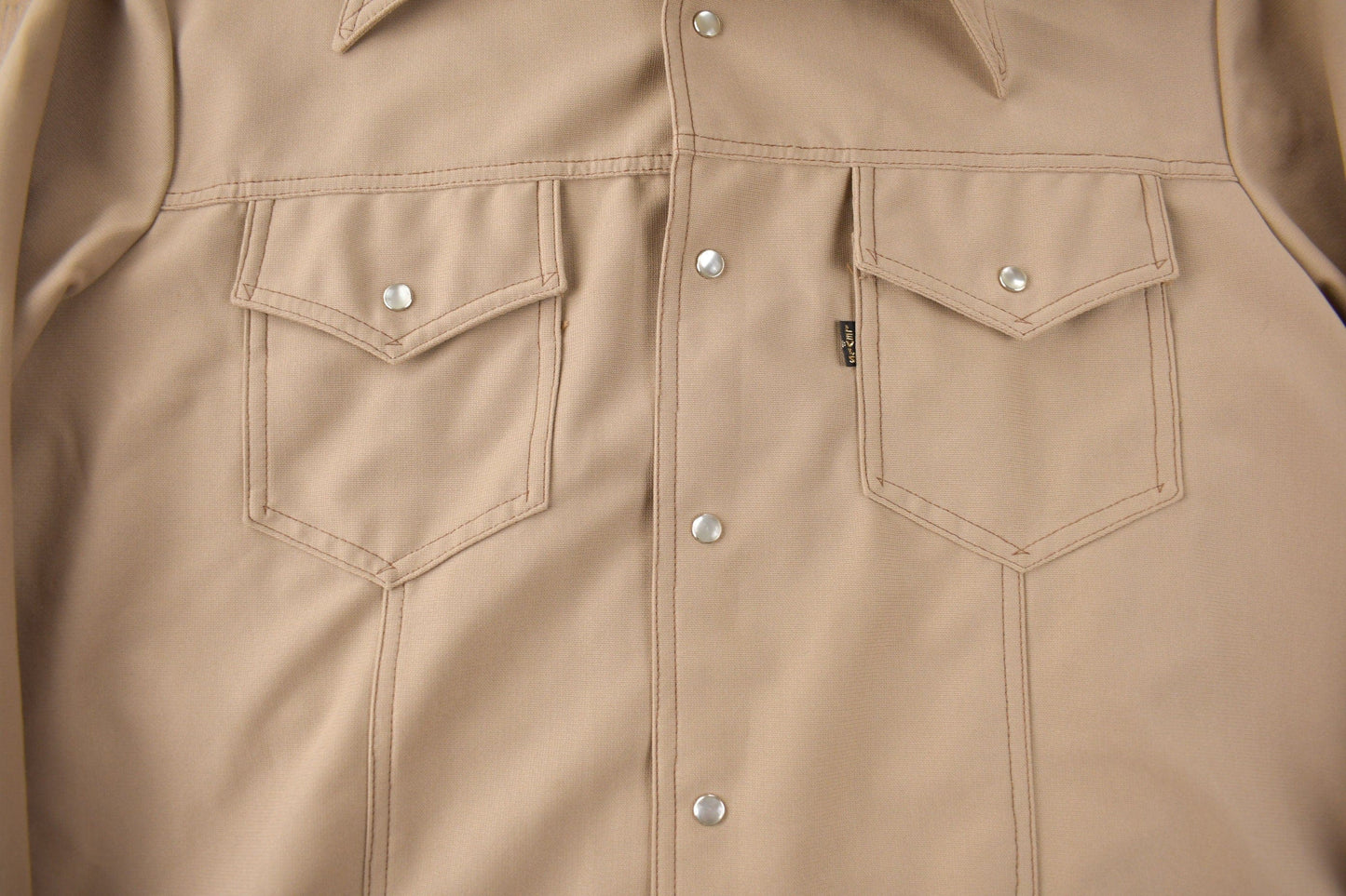 Vintage 1970s Levi's Black Tab Big E Western Style Snap Button Up Shirt Made in USA Men's XL from propervintagecanada