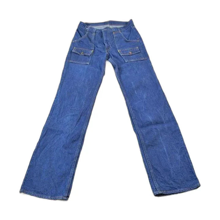 Vintage 1970s Levi's Bush Jeans Orange Tab 516 Denim Men's 30 x 34 from propervintagecanada