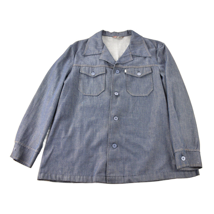 Vintage 1970s Levi's Gentlemans Jeans Western Style Pearl Snap Button Up Shirt Made in USA Men's XL from propervintagecanada
