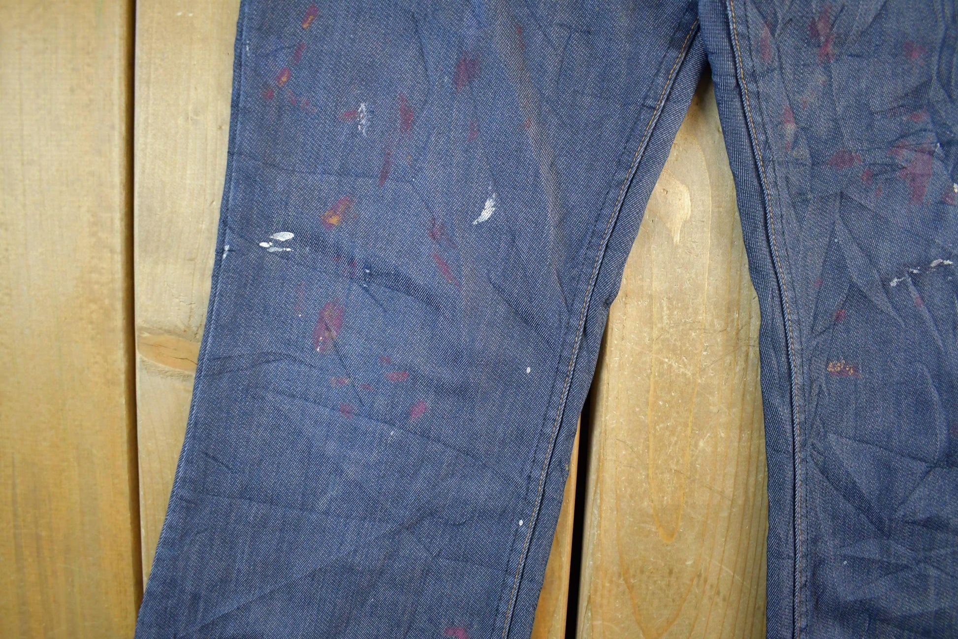 Vintage 1970s Levi's Orange Tab Bell Bottom Flare Denim Jeans Men's Medium 33 x 29 from propervintagecanada