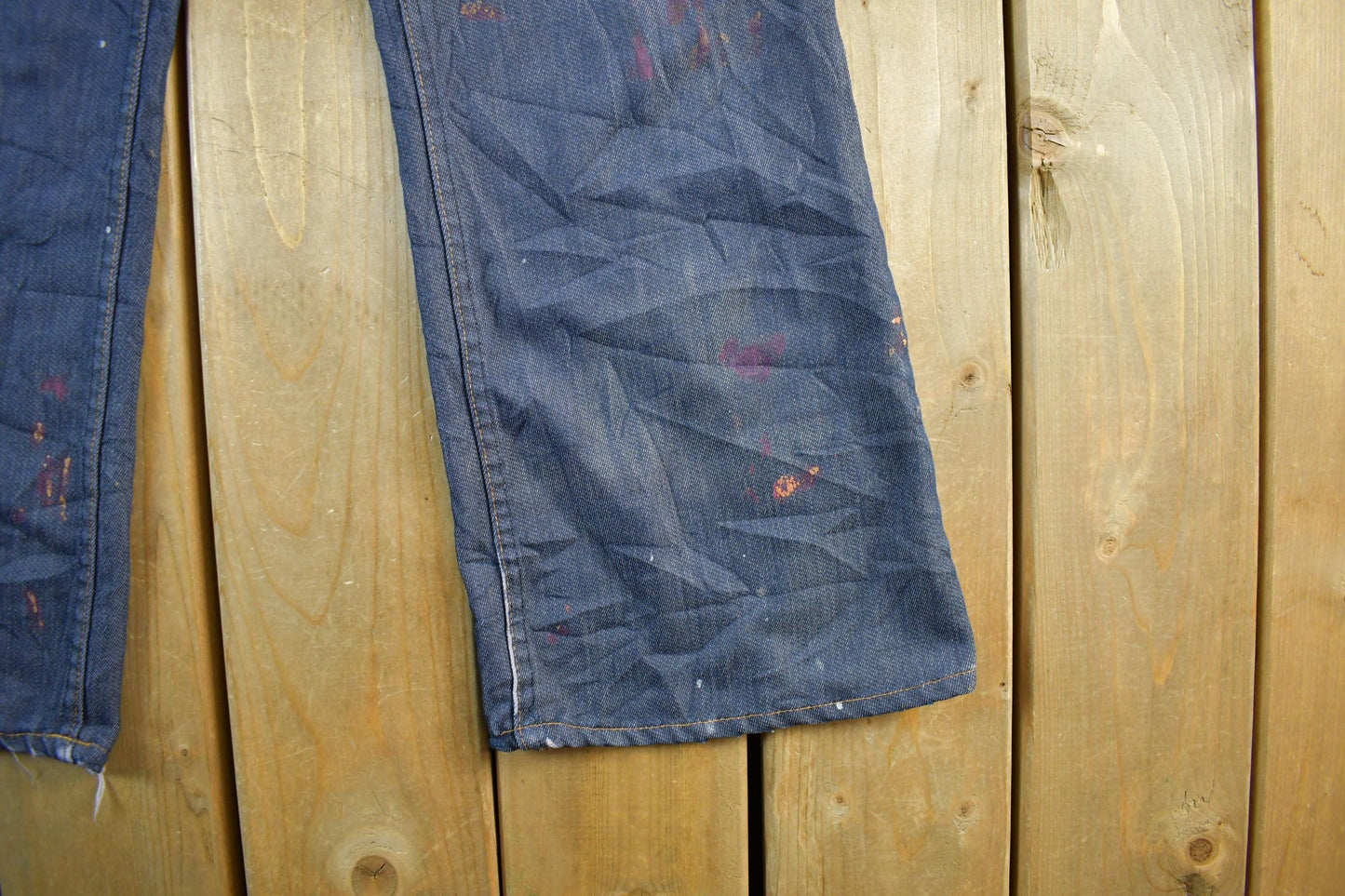 Vintage 1970s Levi's Orange Tab Bell Bottom Flare Denim Jeans Men's Medium 33 x 29 from propervintagecanada