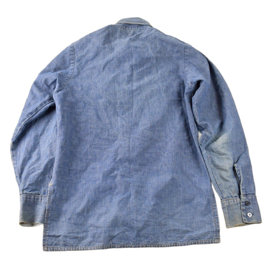 Vintage 1970s Levi's Orange Tab Denim Button Up Flannel Shirt Men's S from propervintagecanada