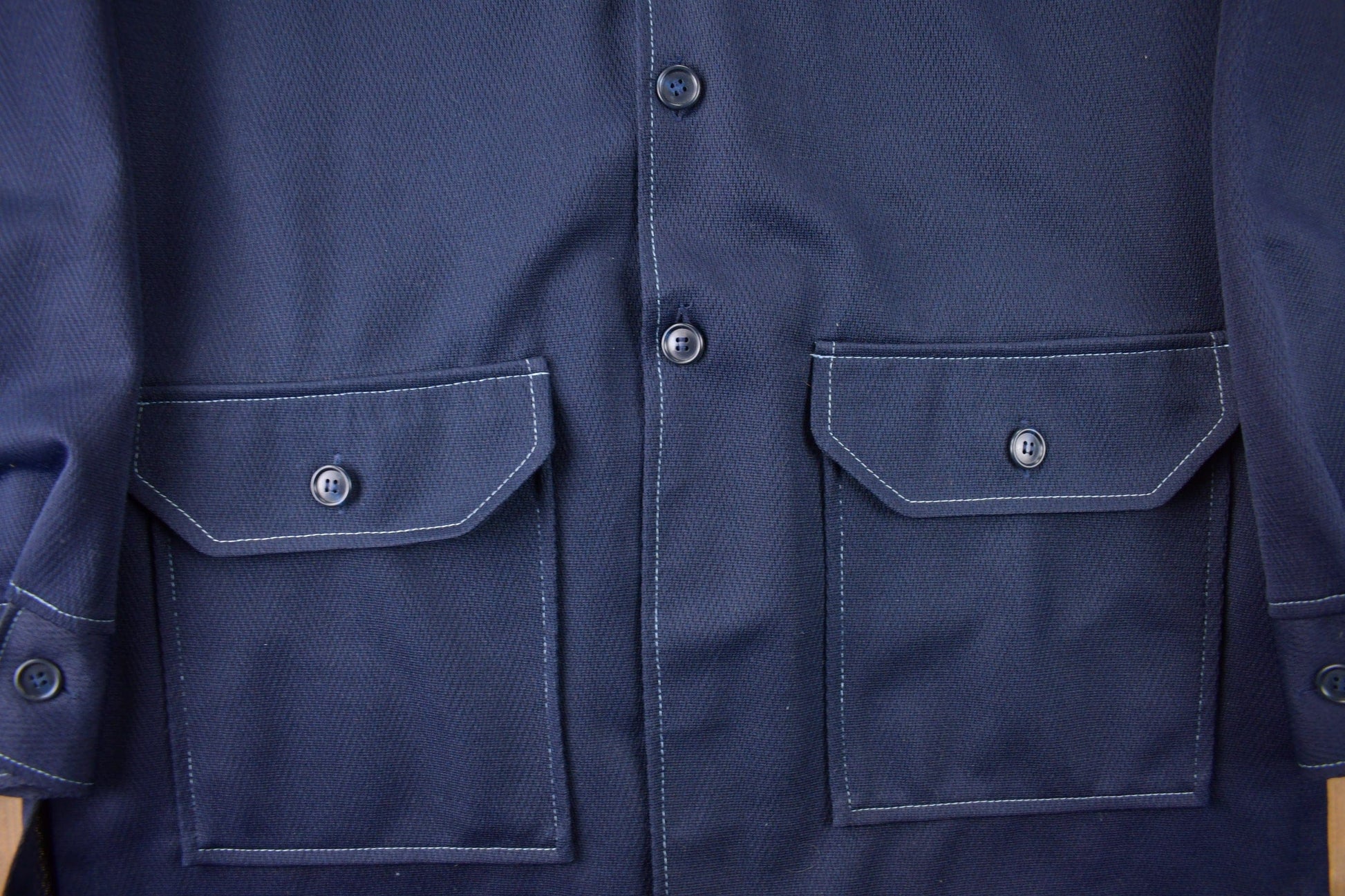Vintage 1970s Levi's Panatela Tops Blue Western Style Button Up Shirt Jacket Made in USA Men's XL from propervintagecanada