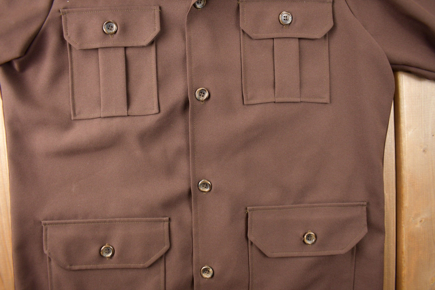 Vintage 1970s Levi's Panatela Tops Brown Western Style Button Up Shirt Made in USA Men's XL from propervintagecanada