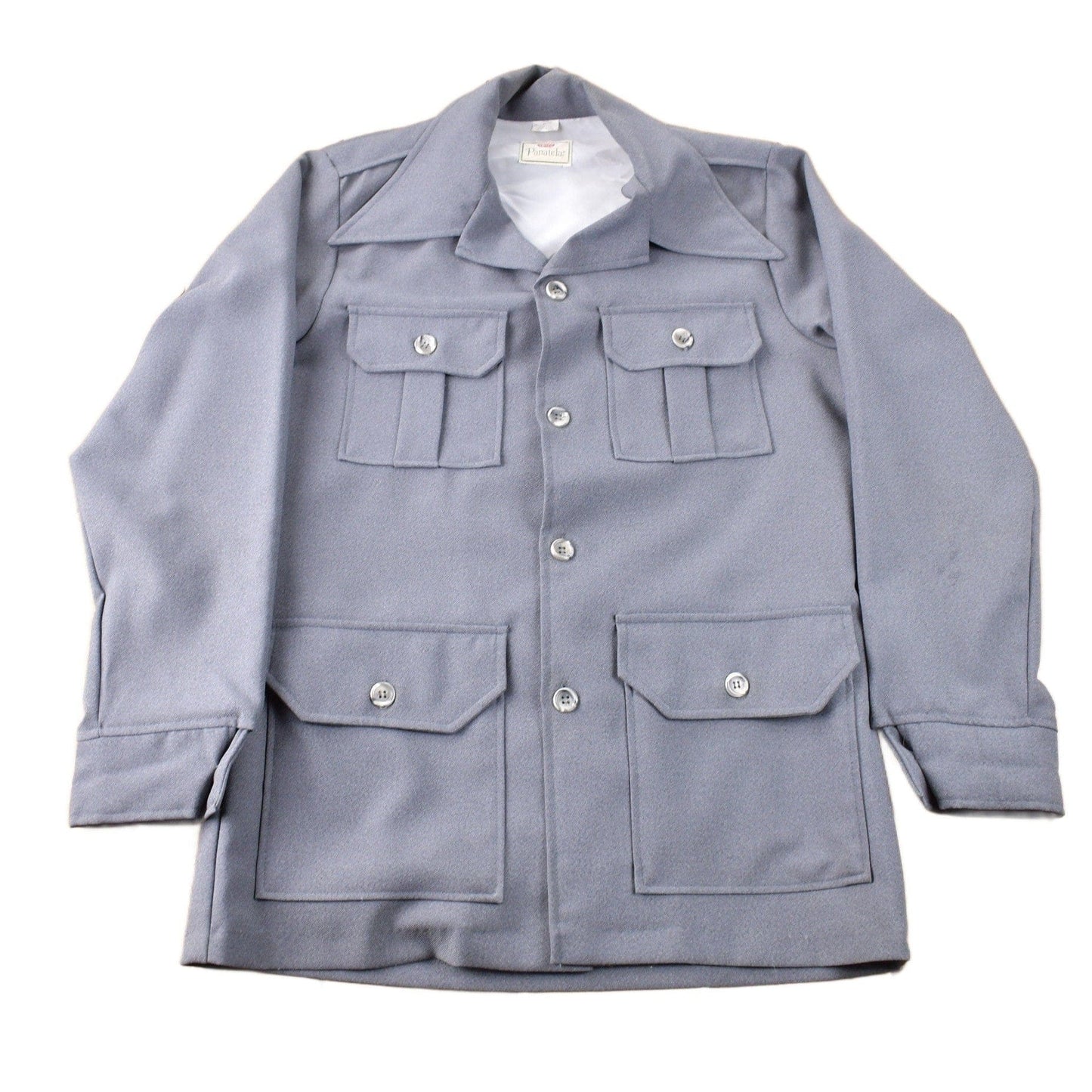 Vintage 1970s Levi's Panatela Tops Grey Western Style Button Up Shirt Made in USA Men's L from propervintagecanada