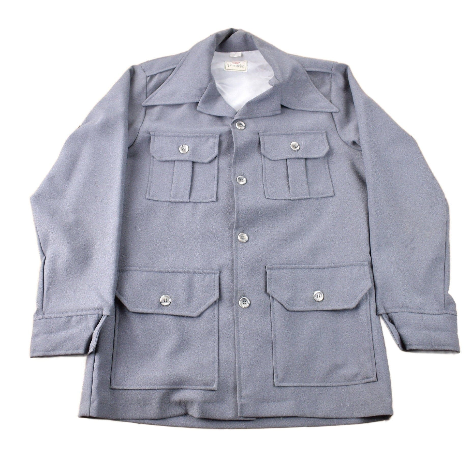 Vintage 1970s Levi's Panatela Tops Grey Western Style Button Up Shirt Made in USA Men's L from propervintagecanada
