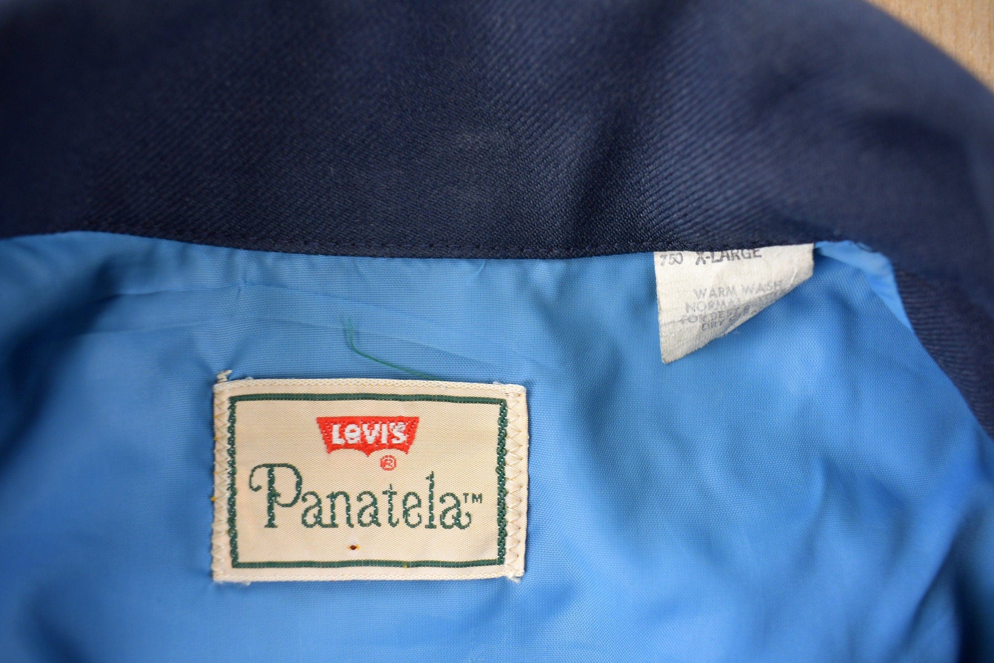 Vintage 1970s Levi's Panatela Tops Western Style Blue Button Up Shirt Made in USA Men's XL from propervintagecanada