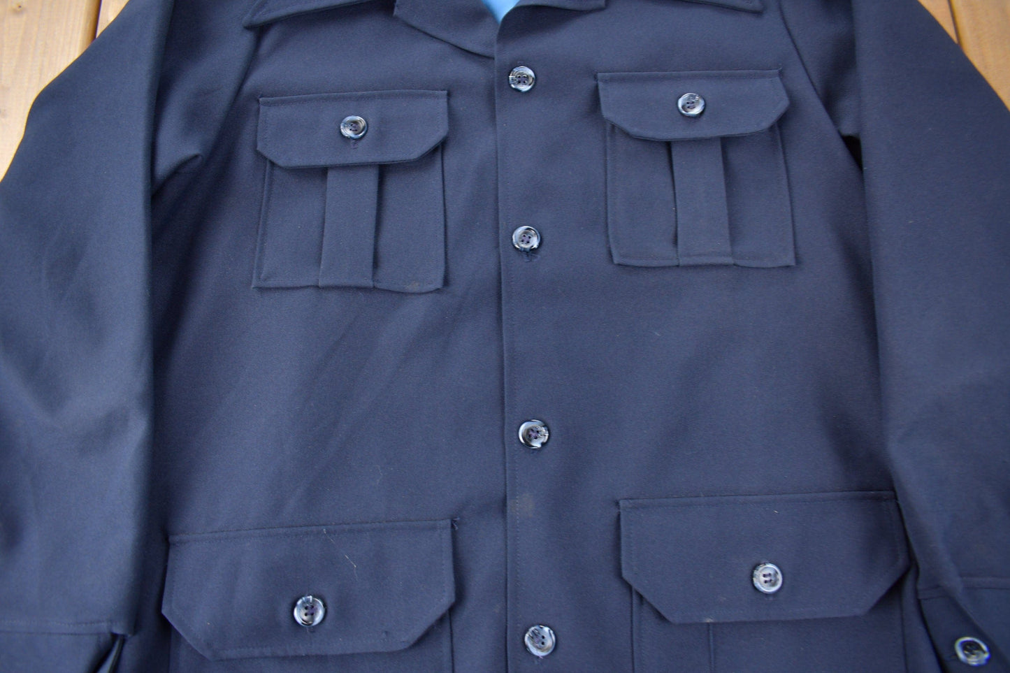 Vintage 1970s Levi's Panatela Tops Western Style Blue Button Up Shirt Made in USA Men's XL from propervintagecanada