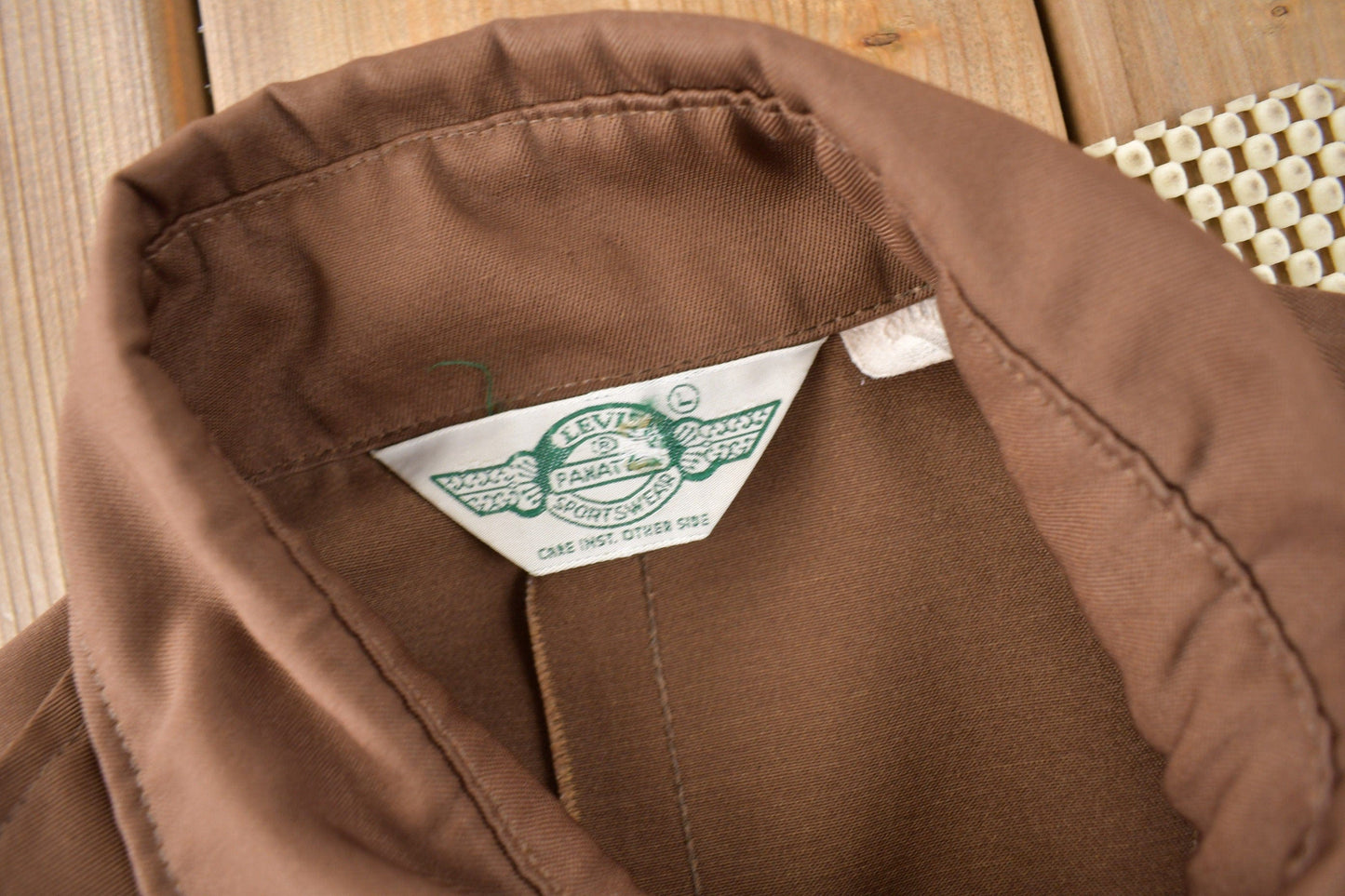 Vintage 1970s Levi's Panatela Tops Western Style Brown Button Up Shirt Made in USA Men's L from propervintagecanada