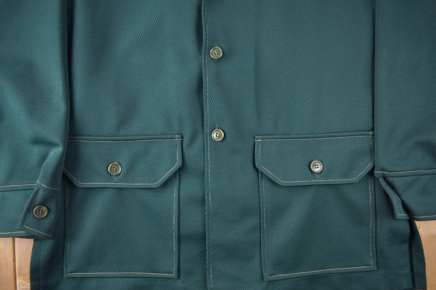 Vintage 1970s Levi's Panatela Tops Western Style Dark Green Button Up Shirt Made in USA Men's XL from propervintagecanada