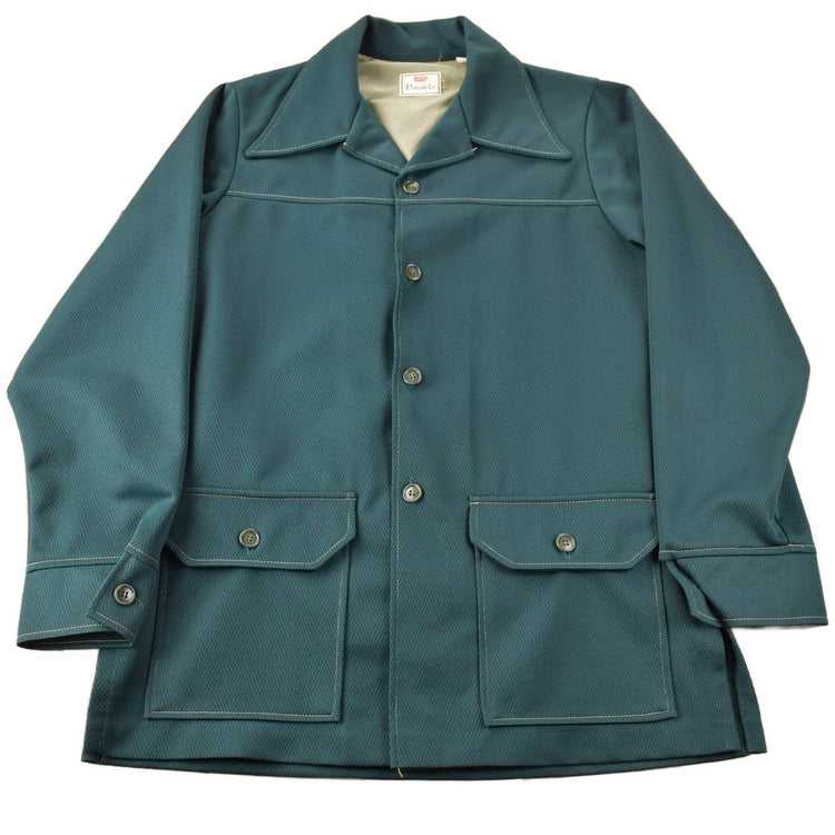 Vintage 1970s Levi's Panatela Tops Western Style Dark Green Button Up Shirt Made in USA Men's XL from propervintagecanada