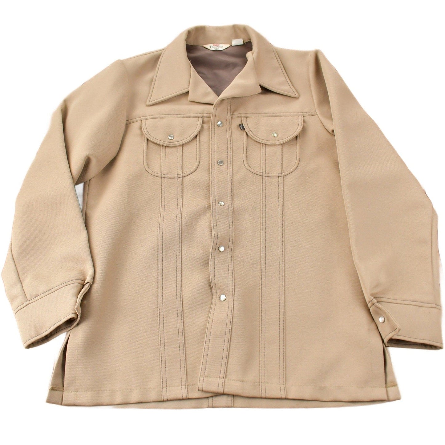 Vintage 1970s Levi's Panatela Tops Western Style Pearl Snap Button Up Shirt Made in USA Men's L from propervintagecanada