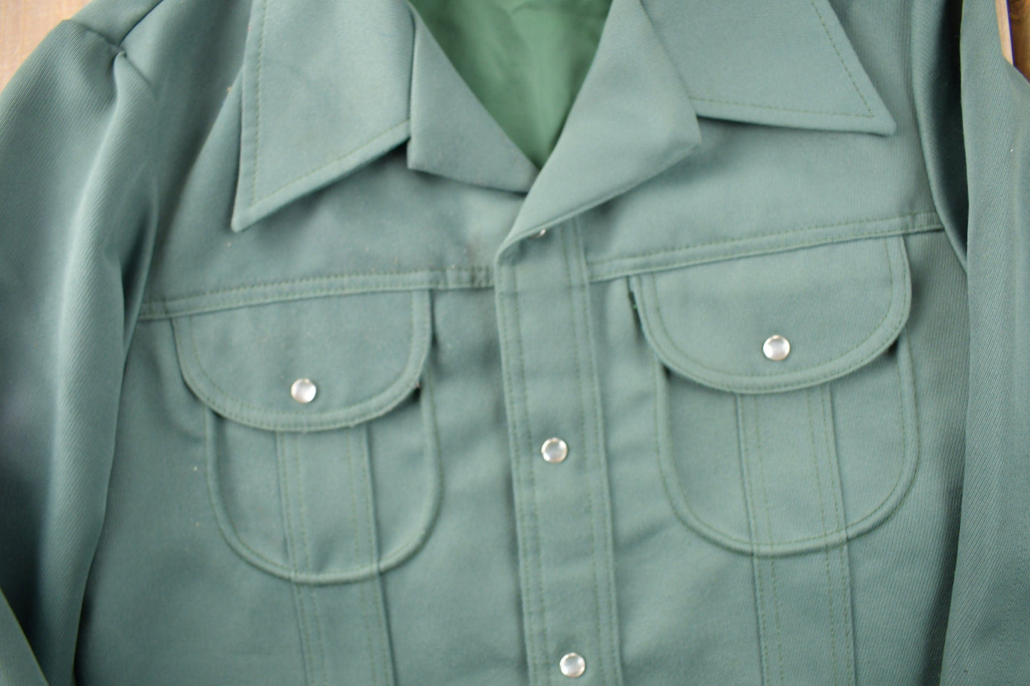 Vintage 1970s Levi's Panatela Tops Western Style Pearl Snap Button Up Shirt Made in USA Men's M from propervintagecanada