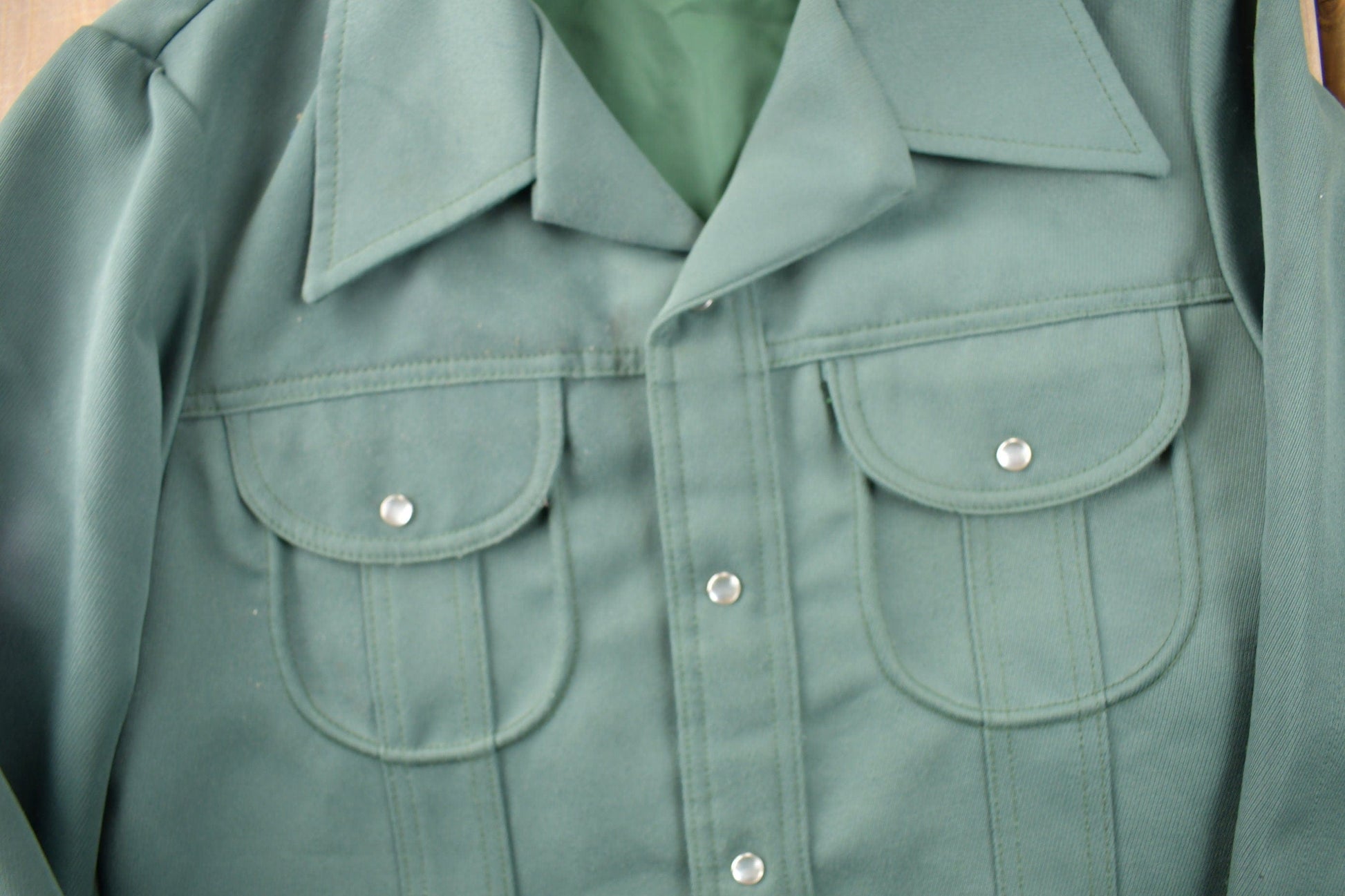 Vintage 1970s Levi's Panatela Tops Western Style Pearl Snap Button Up Shirt Made in USA Men's M from propervintagecanada