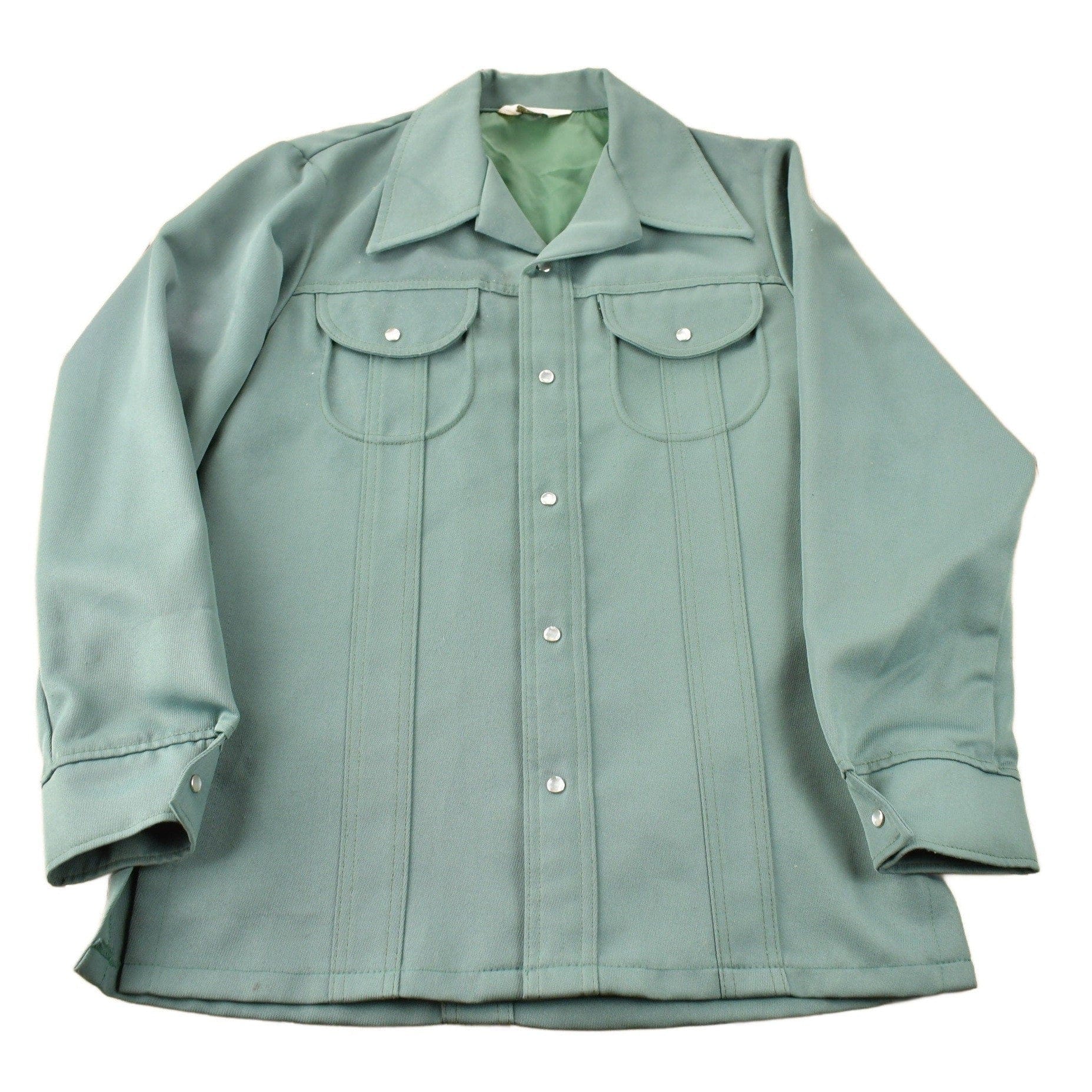 Vintage 1970s Levi's Panatela Tops Western Style Pearl Snap Button Up Shirt Made in USA Men's M from propervintagecanada