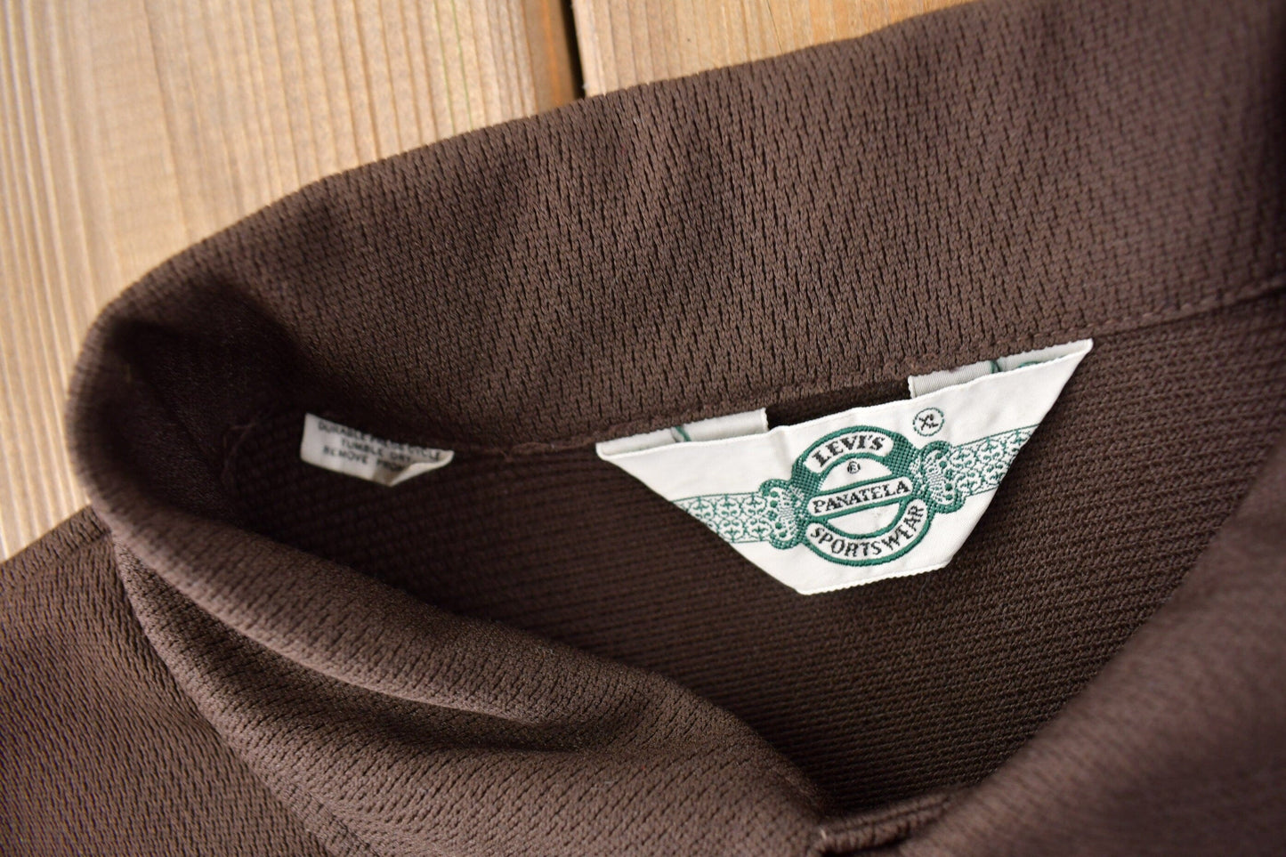 Vintage 1970s Levi's Panatela Western Style Brown Button Up Shirt Made in USA Men's XL from propervintagecanada