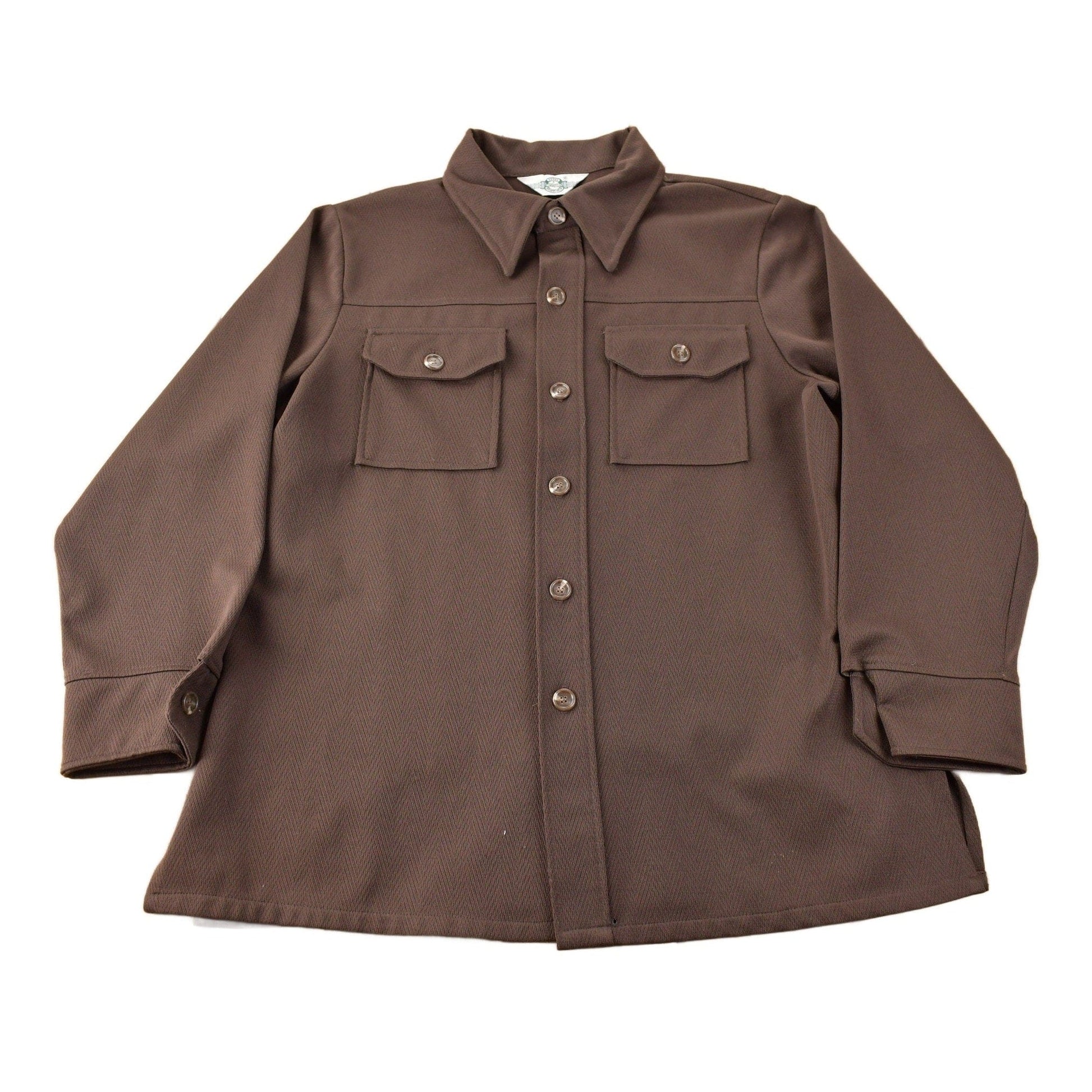 Vintage 1970s Levi's Panatela Western Style Brown Button Up Shirt Made in USA Men's XL from propervintagecanada