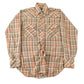 Vintage 1970s Levi's Pearl Snap Western Style Plaid Button Up Flannel Shirt Men's S from propervintagecanada