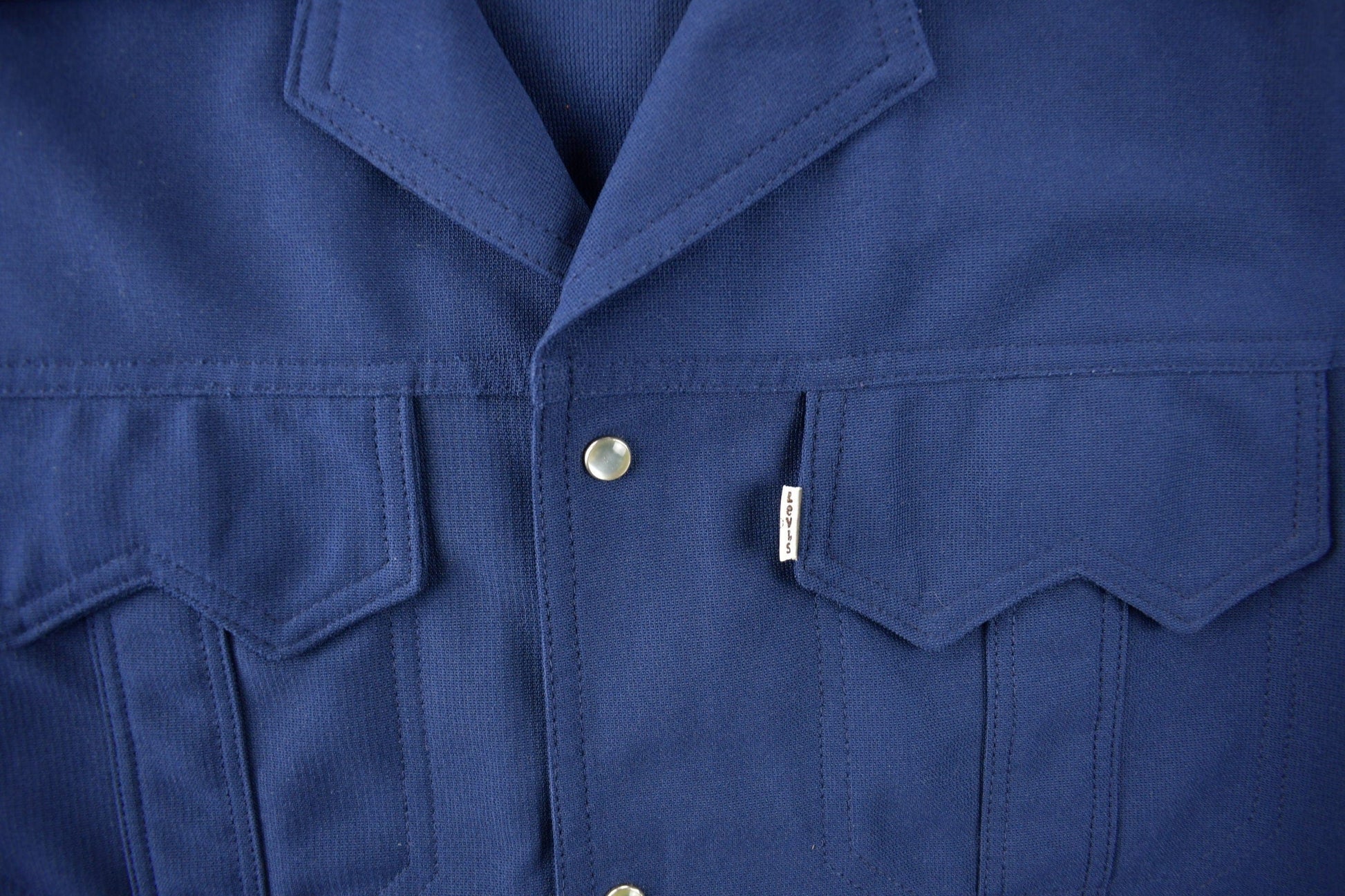 Vintage 1970s Levi's Western Style Pearl Snap Button Up Shirt Made in USA Men's Large from propervintagecanada