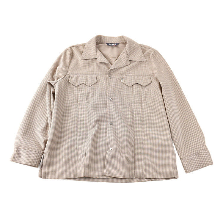 Vintage 1970s Levi's White Tab Western Style Snap Button Up Shirt Made in USA Men's L from propervintagecanada