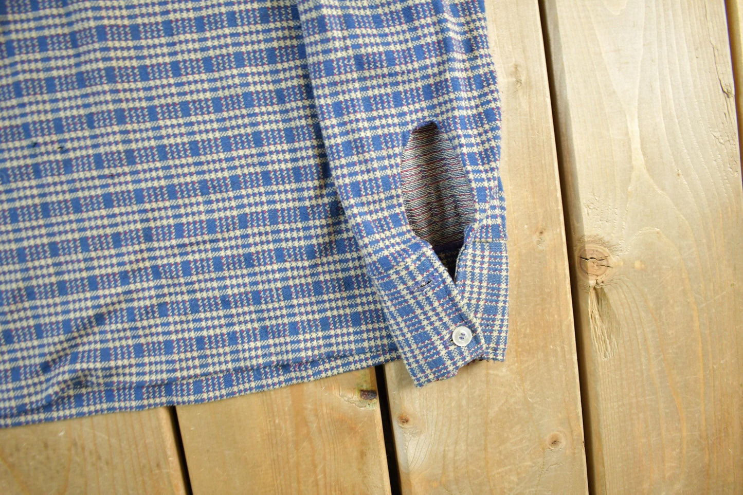 Vintage 1970s Levis Panatela Plaid Button Up Polo Shirt Men's Medium from propervintagecanada