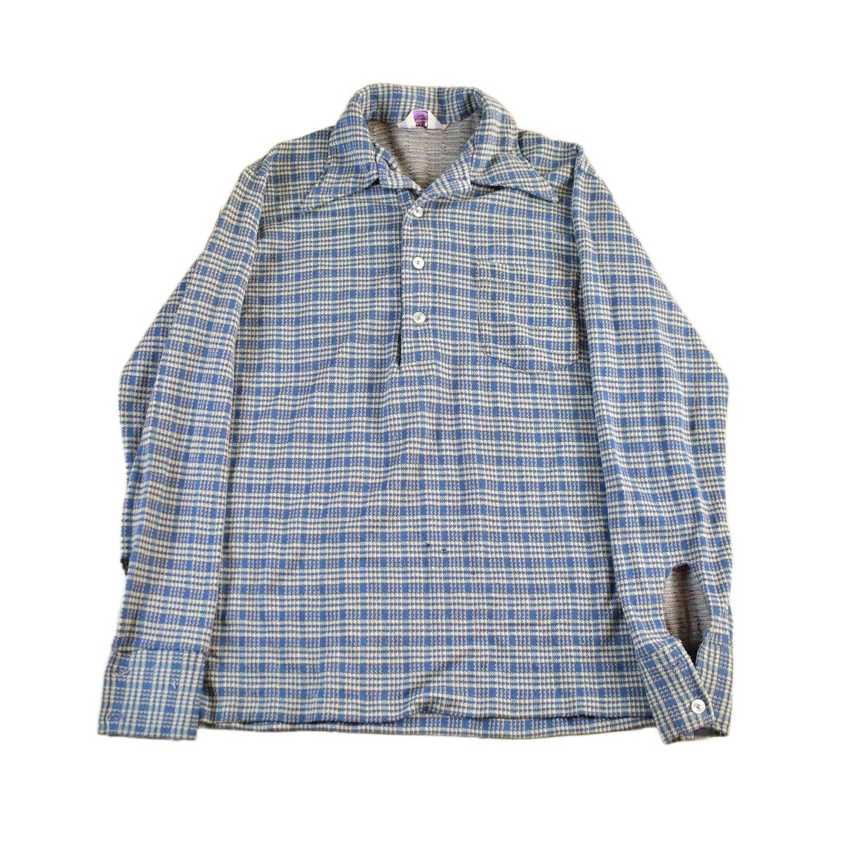 Vintage 1970s Levis Panatela Plaid Button Up Polo Shirt Men's Medium from propervintagecanada