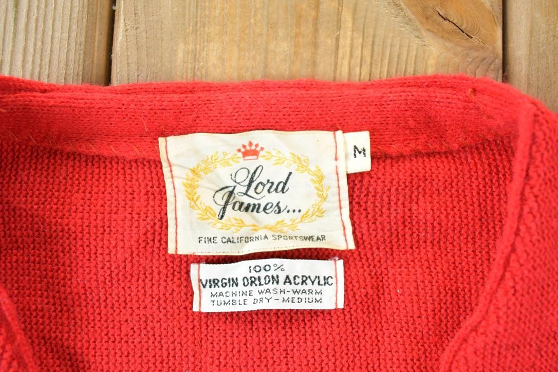 Vintage 1970s Lord James Knit Perfect Mild Distress Cardigan Sweater Men's Medium from propervintagecanada