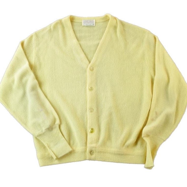 Vintage 1970s Lord Jeff Knit Perfect Mild Distress Cardigan Sweater Made In USA from propervintagecanada