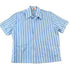 Vintage 1970s Luigi Striped Blue Button Up Shirt Men&